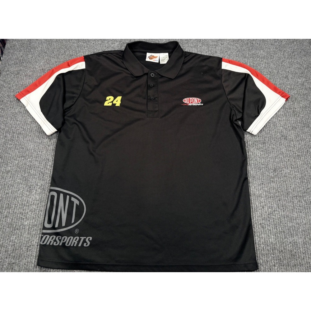 Winners Circle NASCAR Jeff Gordon 24 DuPont Motorsports Polo Shirt Mens 2XL